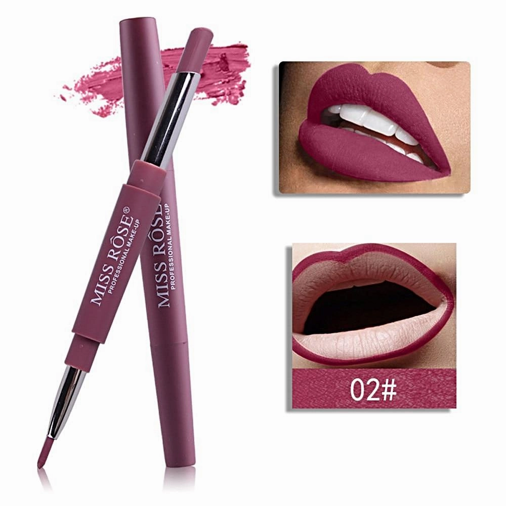 MISS ROSE®‎ Double-end Matte Lipstick & Lip Liner Pen