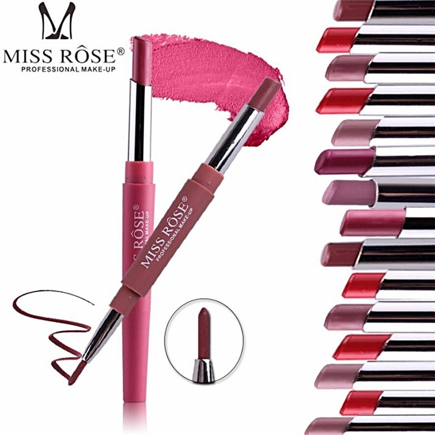 MISS ROSE®‎ Double-end Matte Lipstick & Lip Liner Pen
