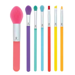 MODA Jelly Gumdrop 7pc Makeup Brush Kit – Colorful Vegan Brushes for Face and Eyes