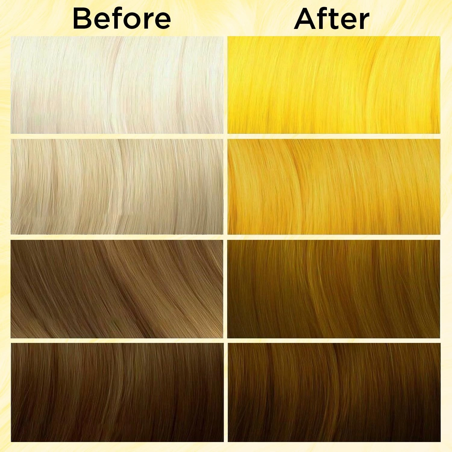MOEHAIR Semi-Permanent Hair Color | Yellow Hair Dye 8 Oz | No Ammonia, Sulfate or Paraben | Easy-to-use & Apply at Home | Vegan & Cruelty-Free | Voodoo Sunny Hair Color | Neon Yellow Hair Dye