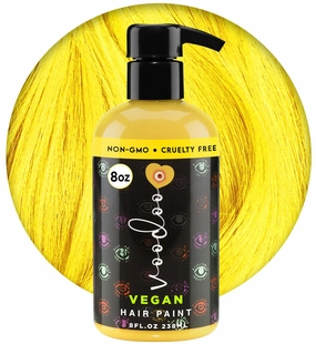 MOEHAIR Semi-Permanent Hair Color | Yellow Hair Dye 8 Oz | No Ammonia, Sulfate or Paraben | Easy-to-use & Apply at Home | Vegan & Cruelty-Free | Voodoo Sunny Hair Color | Neon Yellow Hair Dye