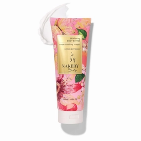 NAKERY Body Butter Anti Aging Moisturizer - Body Cream Skin Tightening Cream & Neck Firming Cream, Moisturizing Cream & Neck Tightening Cream for Body & Face Cream for Dry Skin 300ml(Social Butterfly)