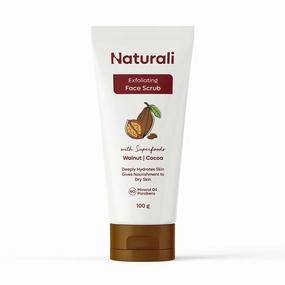 Natu.rali Exfoliating Body Scrub With Walnut & Cocoa | Deeply Hydrates Skin | Nourishes Dry Skin | Paraben & Mineral Oil Free | 200g