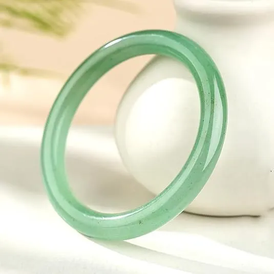 Natural Dongling Jade Lake Green Round Strip Bangle 58-62mm Fengshui Fashion Jade bracelet For Women Genuine