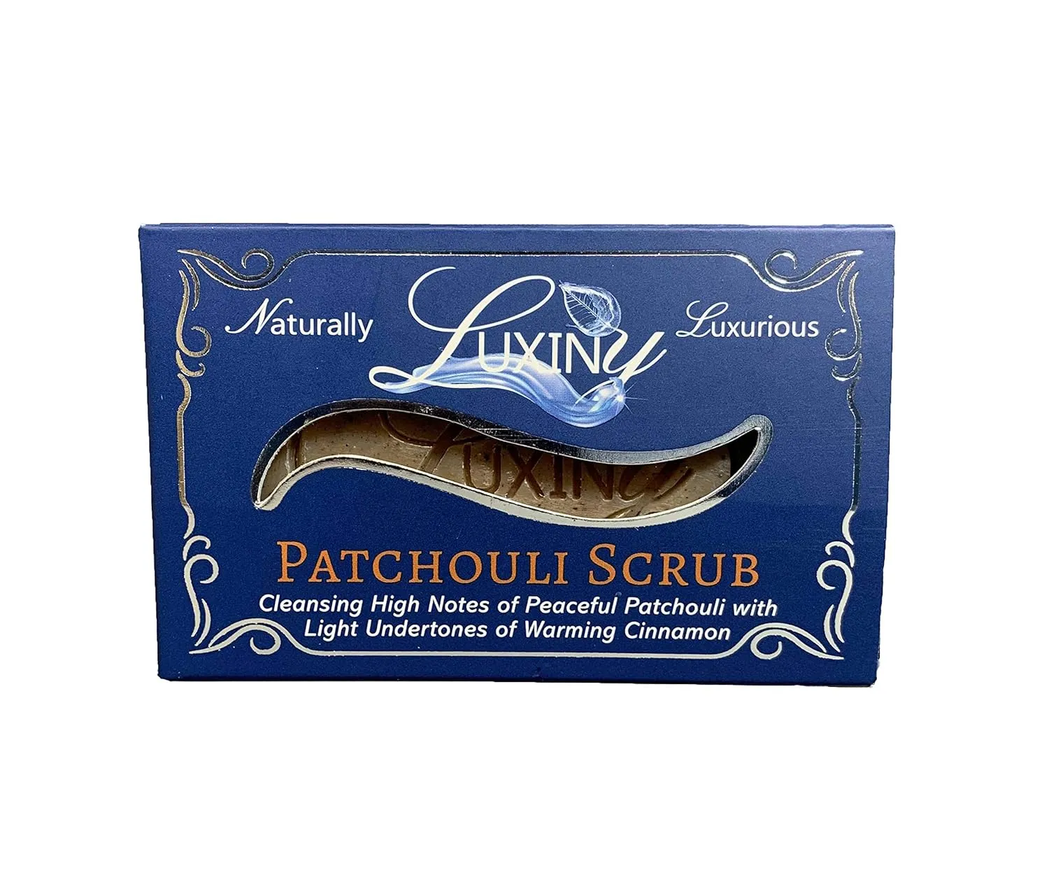 Natural Soap Bar, Luxiny Patchouli Scrub Handmade Body Soap and Bath Soap Bar is a Palm Oil Free Moisturizing Vegan Castile Soap with Essential Oil for All Skin Types Including Sensitive Skin (3 Pack)