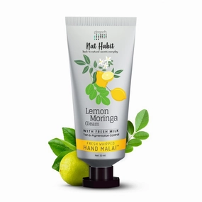 Ne. THabeet Lemon Moringa Hand moisturization/with Fresh Whipped Hand Malai, Shea Butter/For Men & Women/Hand cream/for Tan & Pigmentation/Chemical Free (30 ml)