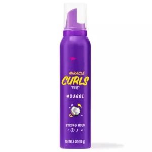 Newly Miracle Curls Styling Mousse with Coconut & Jojoba Oil, for Curly Hair, Unisex 6.0 fl oz (1 Pack, Packaging May Vary)