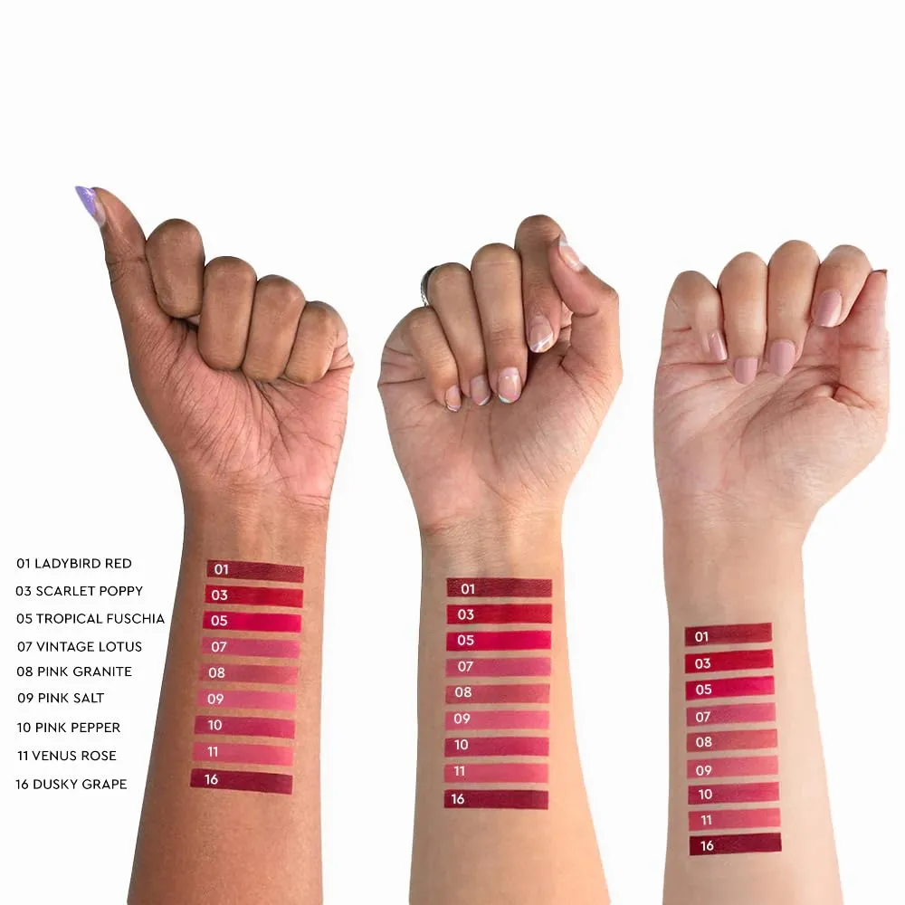Non-Stop Airy Matte Liquid Lipstick - Sandy Rose | Transferproof I Waterproof lipstick Long Lasting I Apricot & Avocado Oil | 100% Vegan | 5ml | No Parabens, No Toxins