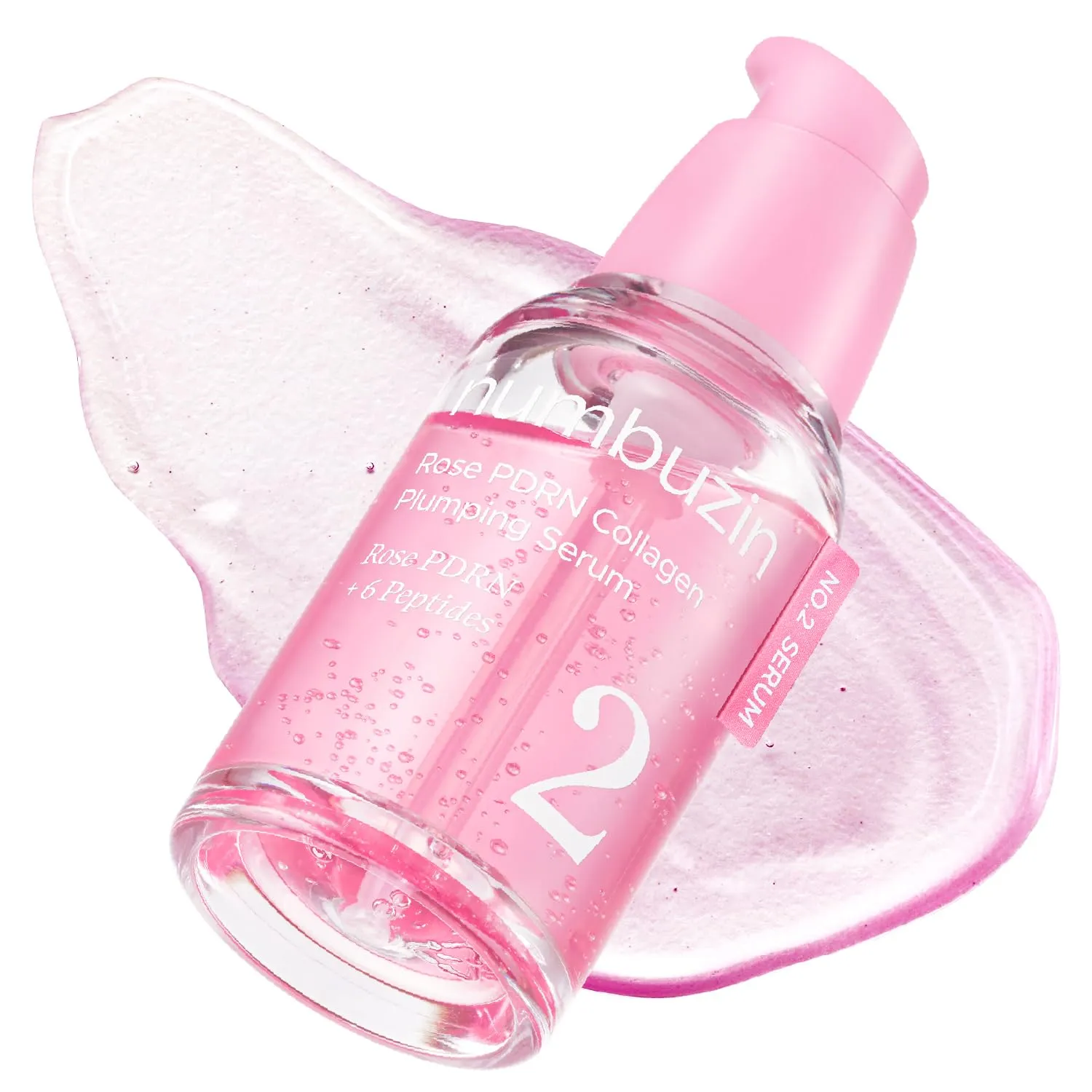 numbuzin No.2 Serum | Rose PDRN Collagen Plumping Serum | Glowing, Hydrating, Firming, Korean Skincare | Collagen, Peptides, PDRN | for Dry, Combination skin | 1.01 fl.oz.