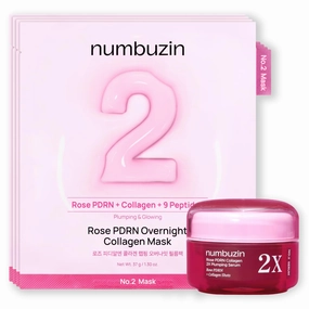 numbuzin Rose PDRN 2X Collagen Set | PDRN Collagen | korean skin care | Plump, Dewy, Glow