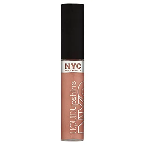 N.Y.C. New York Color Liquid Lipshine Lip Gloss, Brighton Beach Peach, 0.24 Fluid Ounce