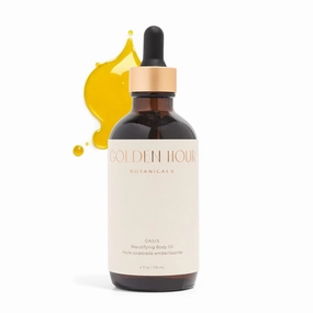 Organic Skin Care Products Made in USA, Vegan, Cruelty Free, Moisturizing   Hydrating Beautifying Body Oil with Rose Hip Oil, 4fl oz/118ml, Oasis
