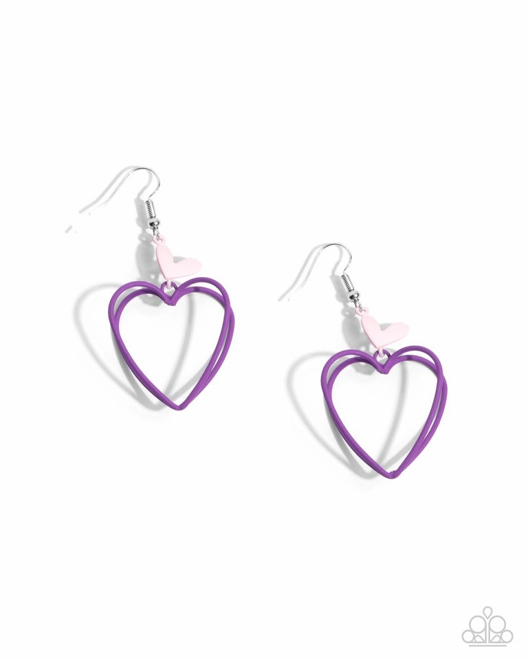 Paparazzi Earring ~ Acceptable Affection - Purple