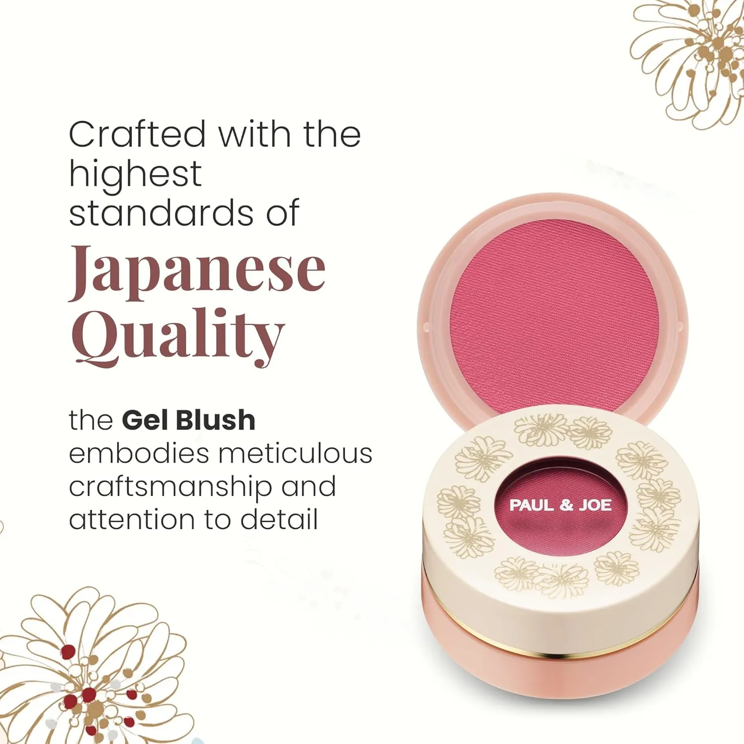 Paul & Joe Gel Blush, Bright and Buildable Blush Makeup, Water-Based Gel Makeup Blush with Hydrating Oils for Dewy, Radiant Finish, Pink Rose Cheek Tint, 04 Raspberry Coulis, 0.71 oz