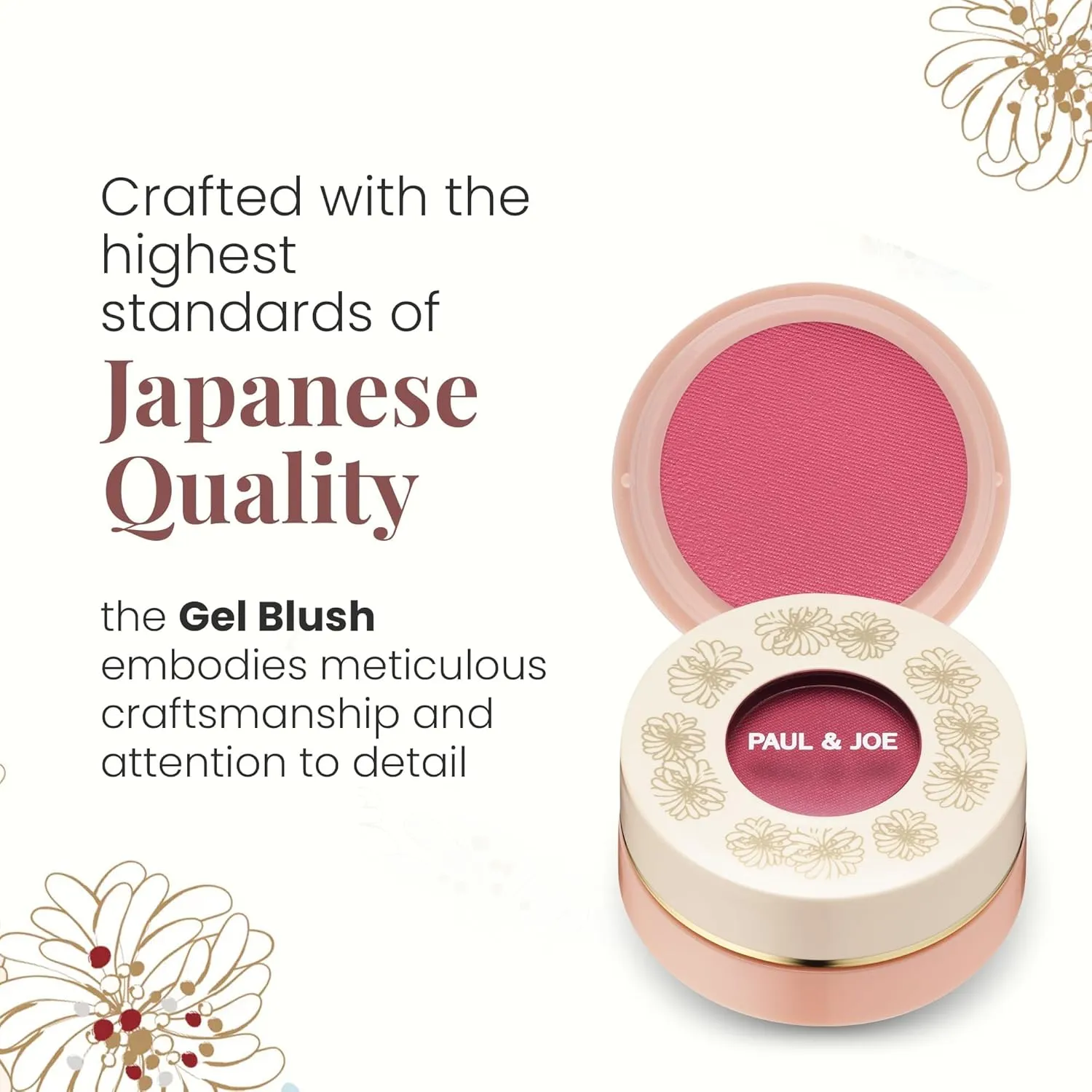 Paul & Joe Gel Blush, Bright and Buildable Blush Makeup, Water-Based Gel Makeup Blush with Hydrating Oils for Dewy, Radiant Finish, Pink Rose Cheek Tint, 04 Raspberry Coulis, 0.71 oz