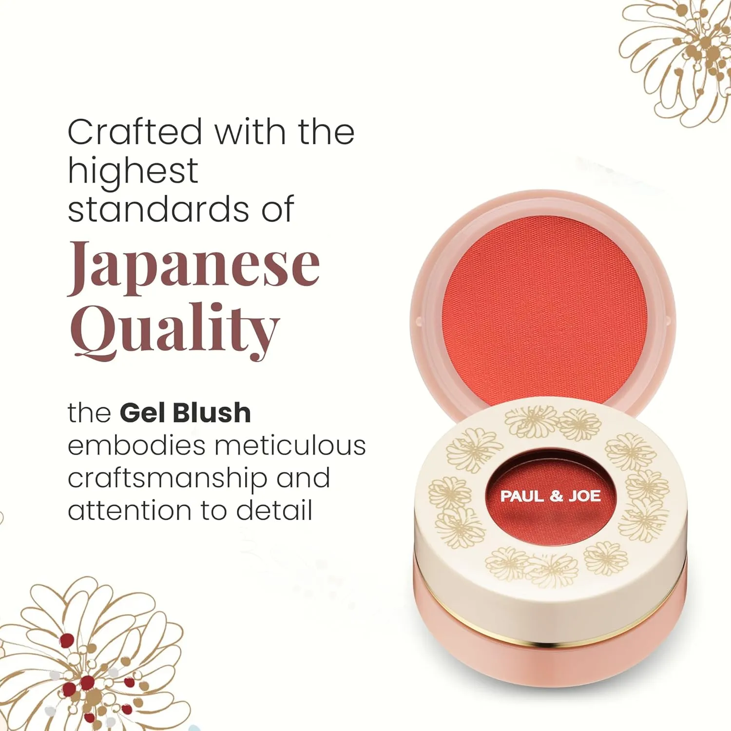 Paul & Joe Gel Blush, Bright and Buildable Blush Makeup, Water-Based Gel Makeup Cheek with Hydrating Oils, for Dewy, Radiant Finish, Cheerful Red Cheek Tint, 01 Red Balloon, 0.71 oz