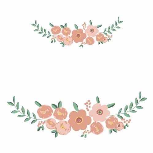 Personalized Piggy Bank - Blush Floral Garland