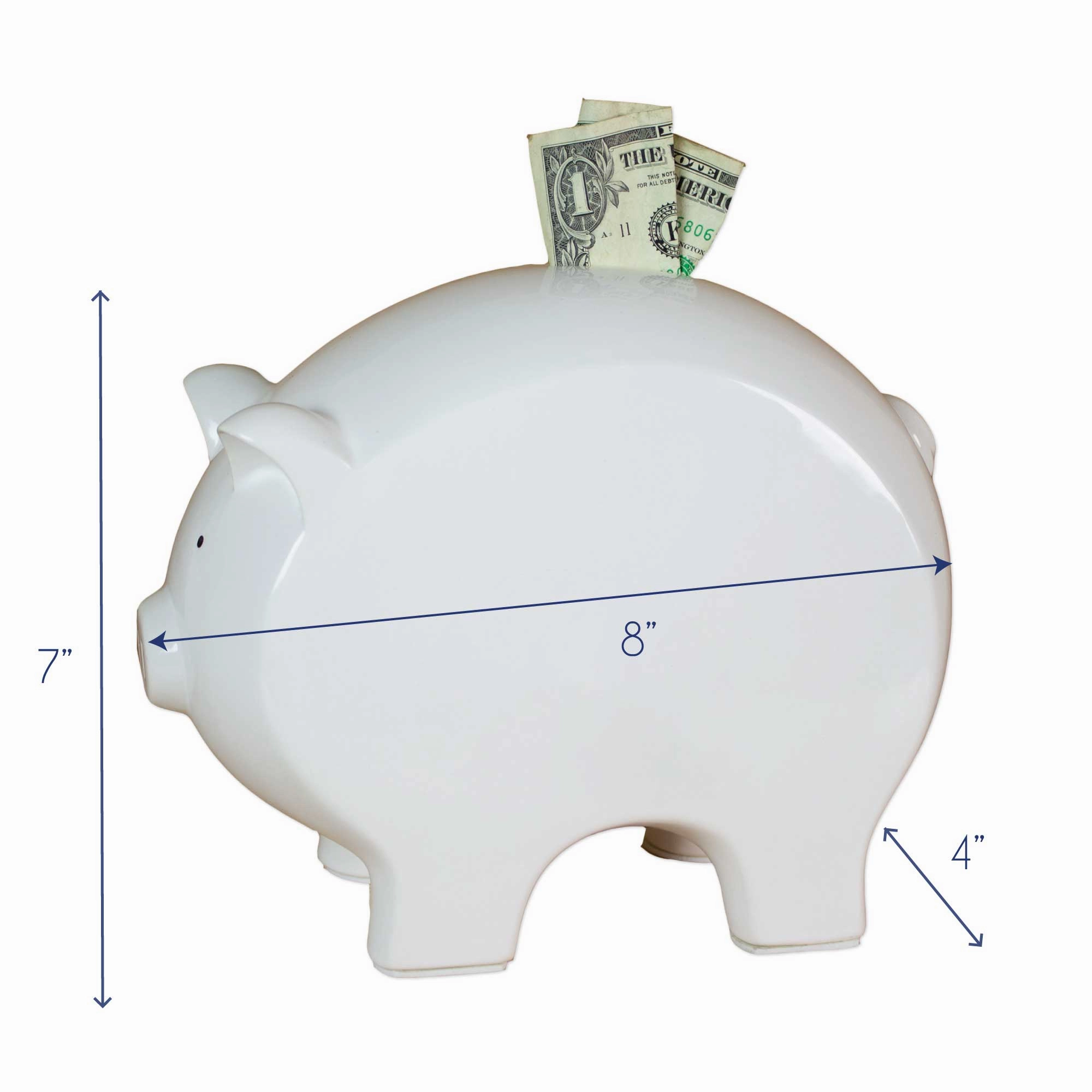Personalized Piggy Bank - Blush Floral Garland