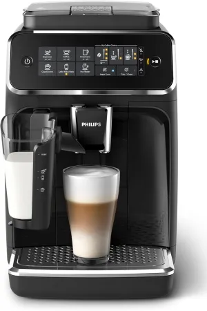 Philips 3200 Series Fully Automatic Espresso Machine, LatteGo Milk Frother, 5 Coffee Varieties, Intuitive Touch Display, 100% Ceramic Grinder, AquaClean Filter, My Coffee Choice, Black (EP3241/54)