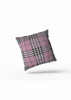 Pink "Romantic" Tartan Cushion Covers