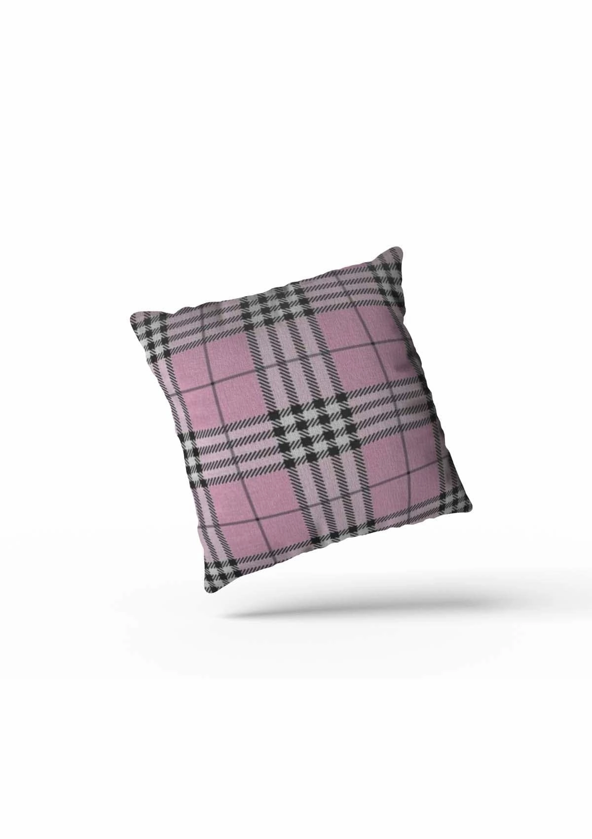 Pink "Romantic" Tartan Cushion Covers