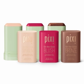 Pixi Beauty SunKissed Sheen On-the-Glow Trio, Blush, Bronze, and Highlighter Routine
