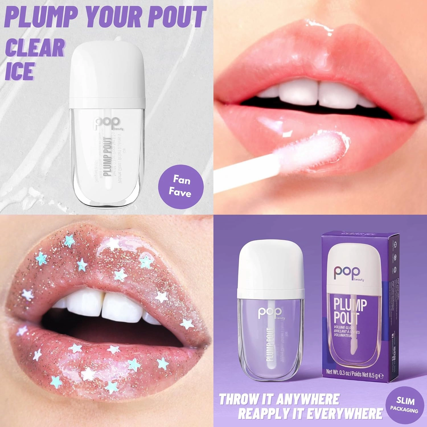 POP Beauty Plump Pout Clear Ice