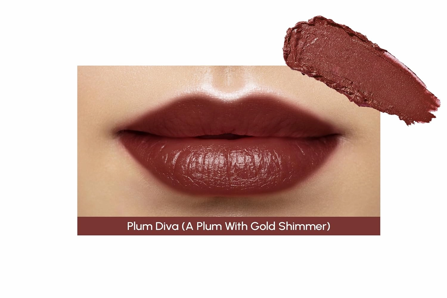 PRIMROSE VANILLA BEAN LIPSTICK, Creamy Formula, Made with Natural, Plant-Based, Organic Oil and Waxes, Paraben Free, Made in the USA. 0.16 oz/4.5 g (Plum Diva)