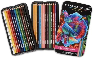 Prismacolor 3597T Premier Colored Pencils, Soft Core, 24-Count