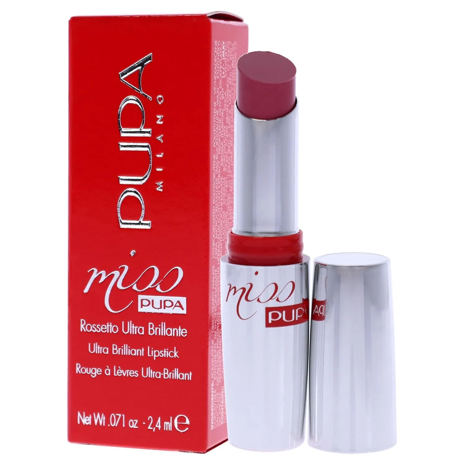 Pupa Milano Miss Milano Lipstick - Creamy, Ultra Pigmented Color For Lips - Nourishing Formula - Crystal-Effect Lipstick - Ultimate Boost Of Volume And Hydration - 102 Candy Nude - 0.071 OZ