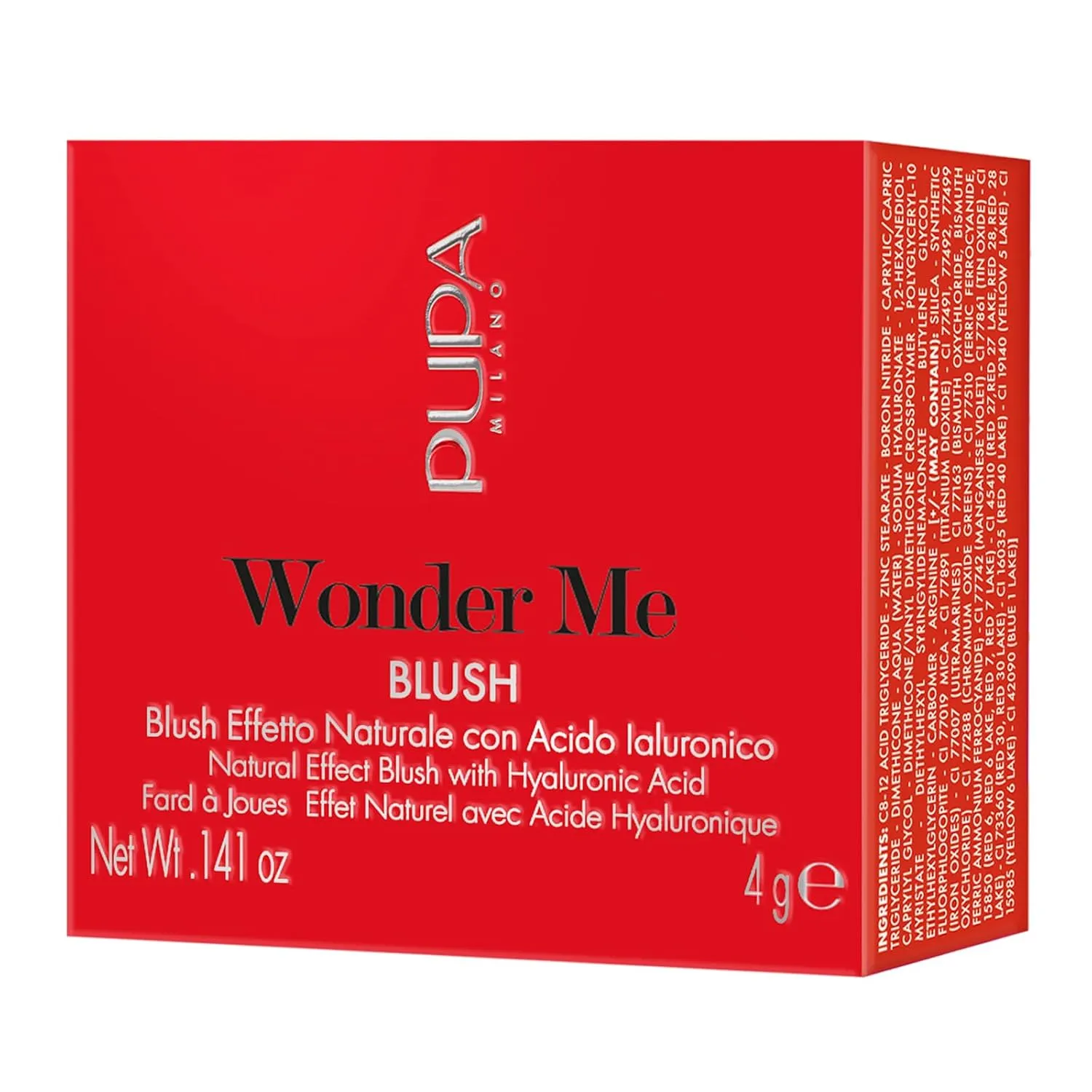 Pupa Milano Wonder Me Blush, 009 Last Crush, Radiant, 0.141 oz - Smooth Texture - Blends Easily - No Powdery Effect - Talc-Free - Paraben-Free - Enriched with Hyaluronic Acid - Powder Make Up