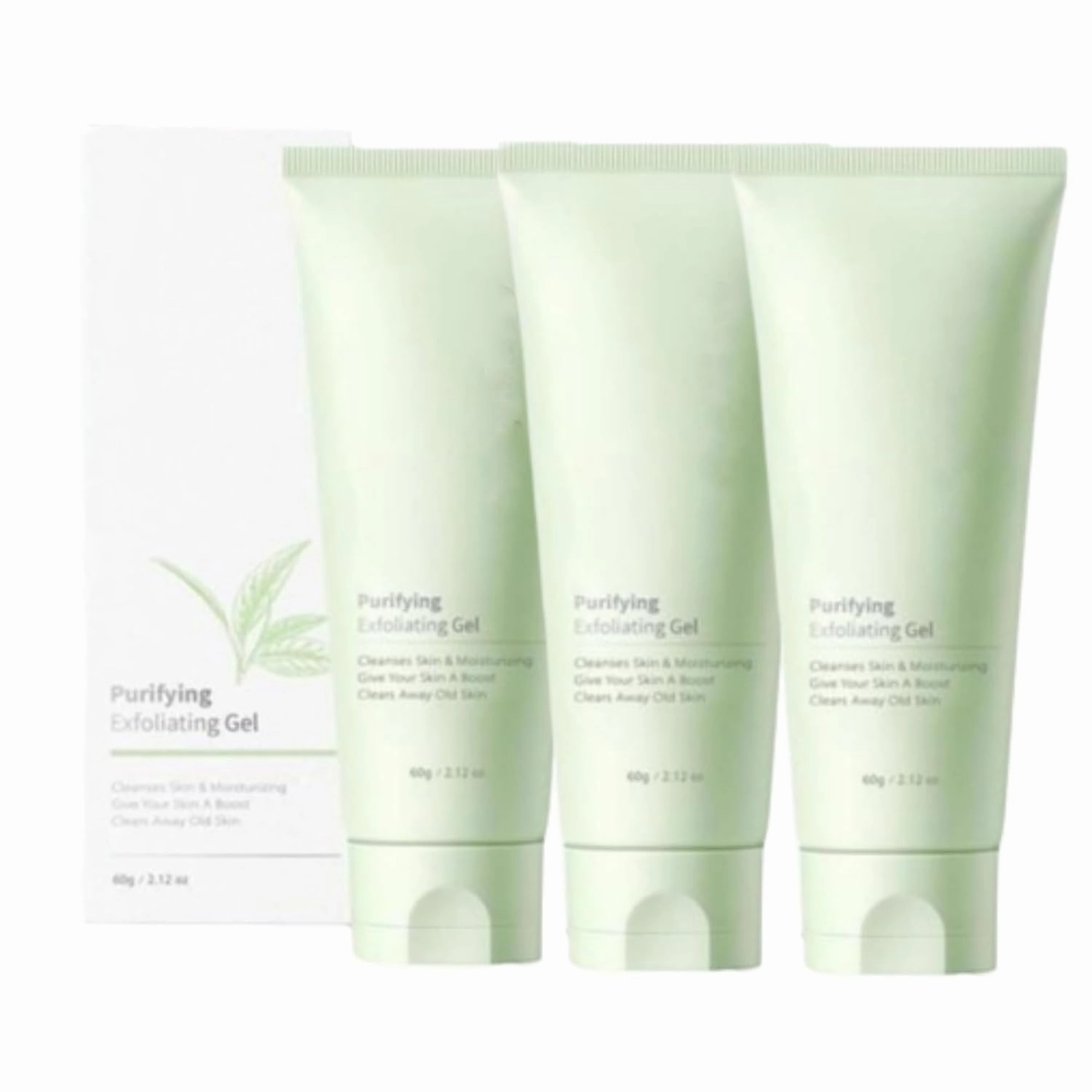 Purifying Exfoliating Gel,Exfoliating Gel, Purifying Exfoliating Gel Moisturizing Cleanses Skin Give, Deep Cleansing Face and Body Exfoliating Scrub Gel (3PCS)