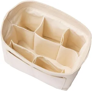 Purse Organizer Insert Bag in Bag Felt Fabric Handbag Organizer 4 Sizes for Speedy Neverfull (Beige,X-Small)