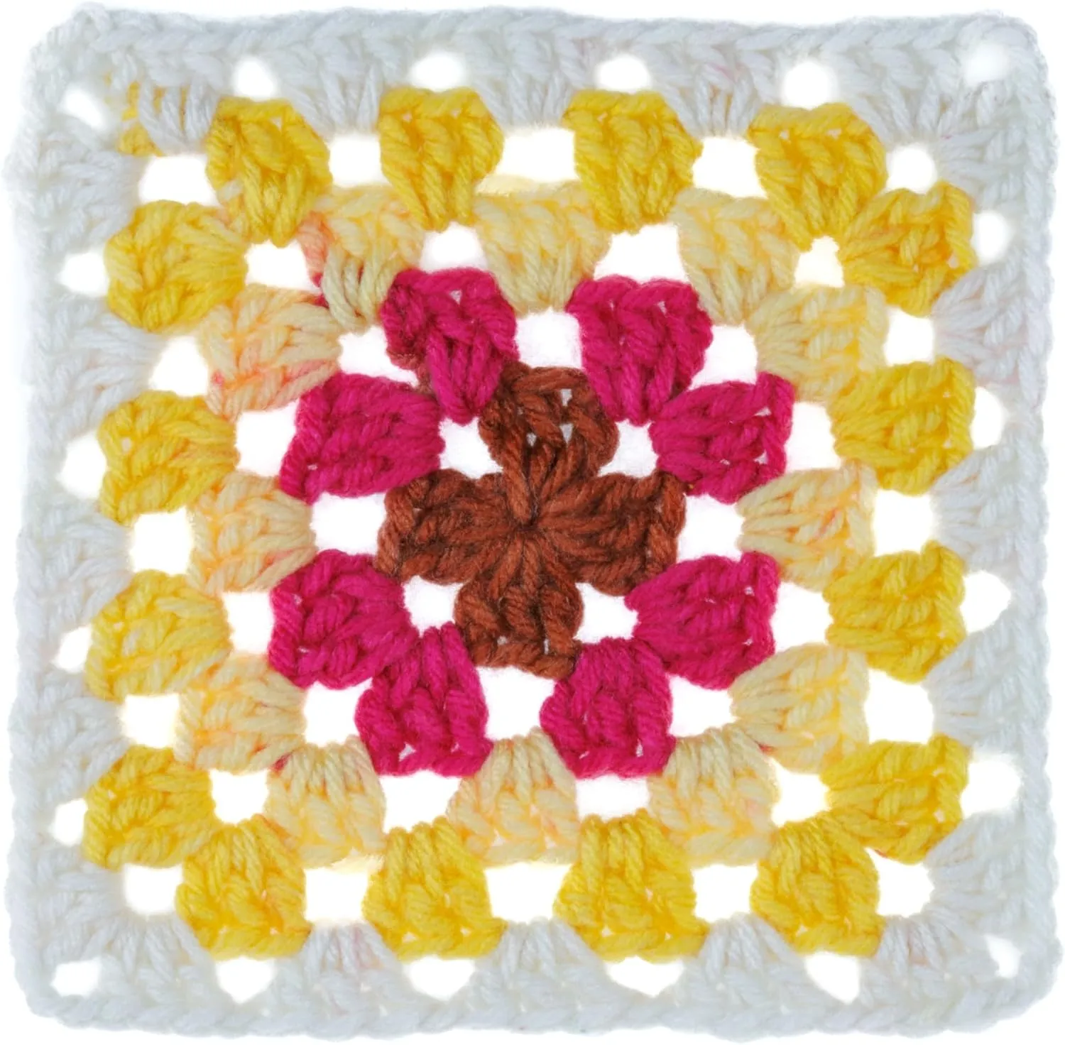 Red Heart All in ONE Granny Square Buttercup Blush Yarn - 3 Pack of 8.8oz/250g - 100% Acrylic - #4 Worsted (Medium) - 440 Yards - Knitting/Crochet