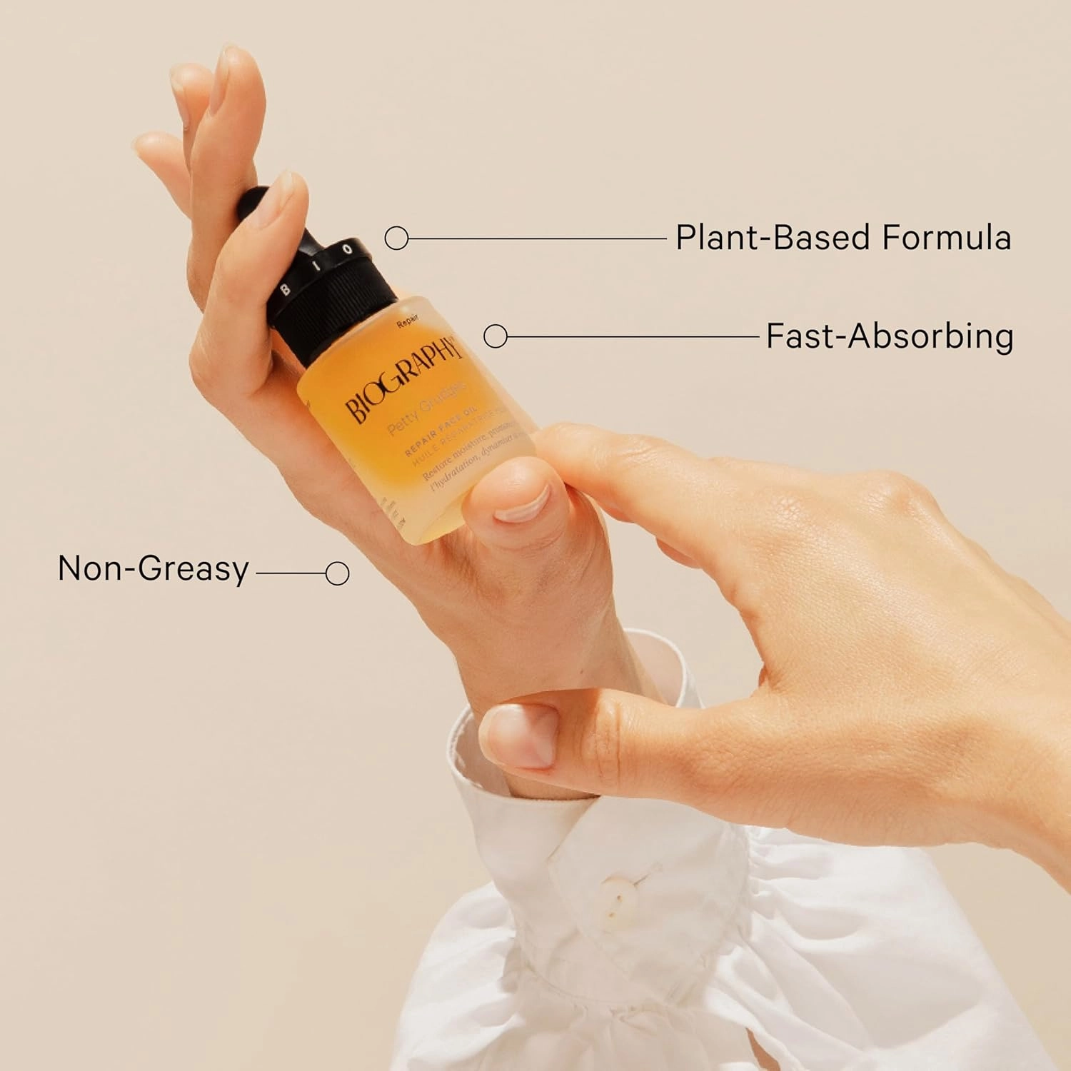 Repair Face Oil - Night Face Mask, Anti Aging, Hydrating Facial Oil for Women, Vegan Beauty, Gua Sha Facial Oil Moisturizer, Ideal for Plumping Fine Lines and Wrinkles, Petty Grudges - Biography 13 mL