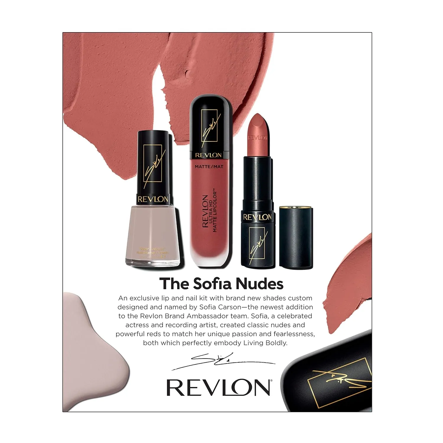 REVLON X Sofia Carson Makeup Kit - The Sofia Nudes, 3 Count