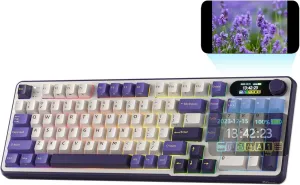 RK ROYAL KLUDGE S98 Mechanical Keyboard w/Smart Display & Knob, Top Mount 96% Wireless Mechanical Keyboard BT/2.4G/USB-C, Hot Swappable, Software Support, Massive Battery, 98 Keys