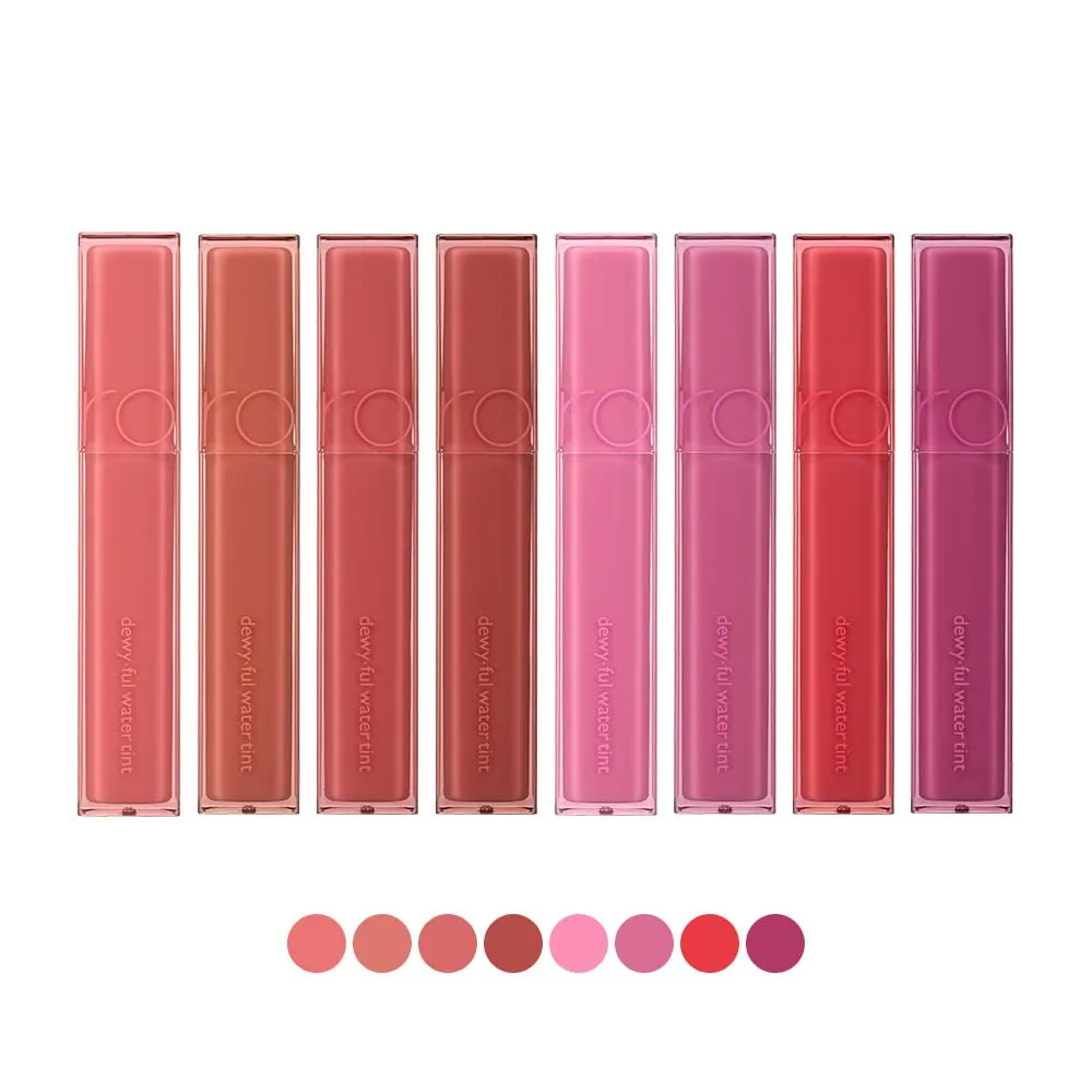 rom&nd DEWY·FUL WATER TINT 03 IF ROSE |Glossy| high pigment|moisturizing| non-sticky|Hydrated lips|colorful shades|High Shine|0.18oz