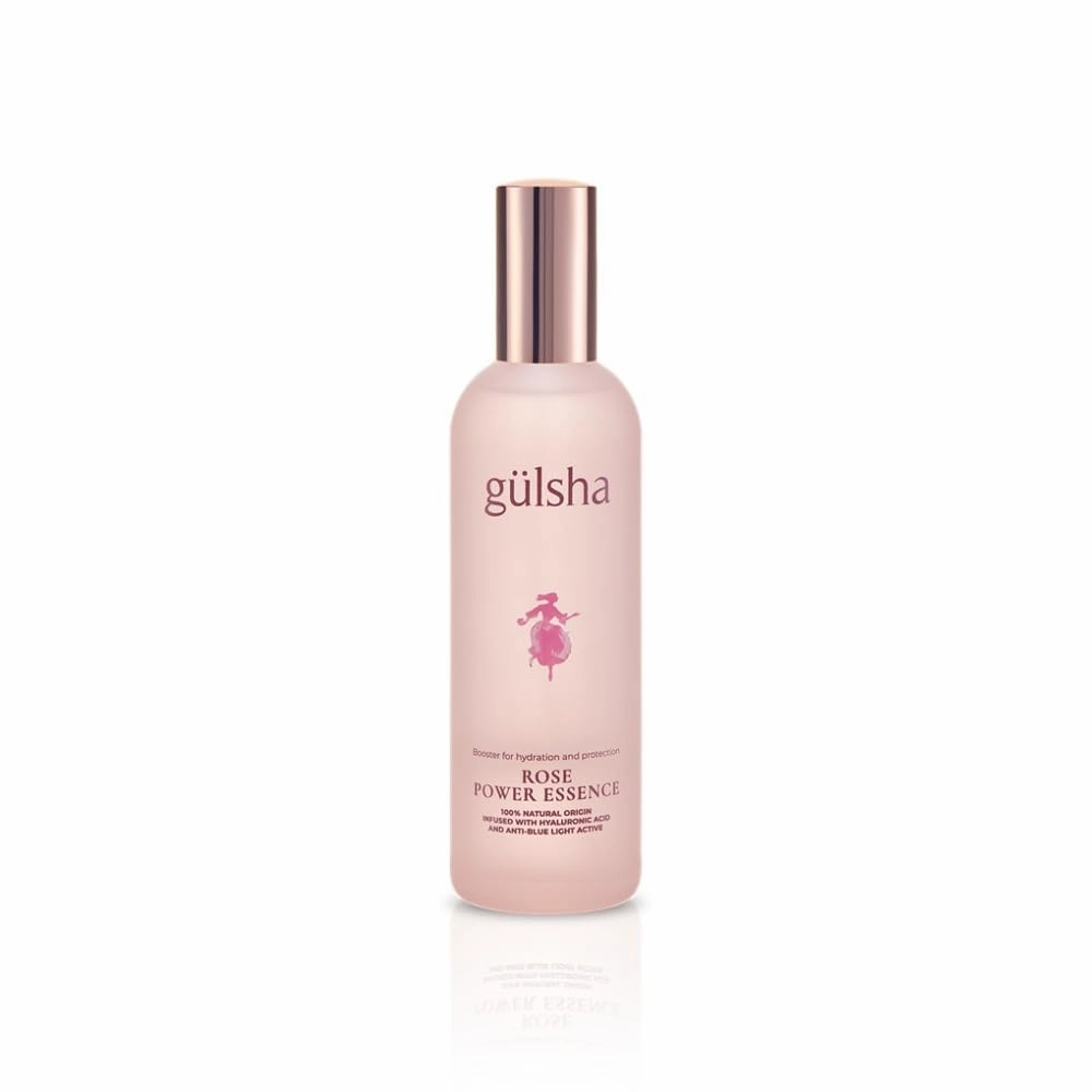 ROSE POWER ESSENCE with Rosa Damask and Hyaluronic Acid, Booster for Hydration and Protection, Free from Chemicals, 100% Natural, 100 ml/3.38 fl oz