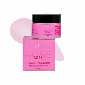Rose Ultra Light Gel, Hydrating Face Cream, Moisturizer with Rose oil, Hyaluronic acid, Aloe vera Gel, Anti-Ageing, Quick Absorbing, Soft & Glowing Skin for Dry and Oily Skin, (50 gm)
