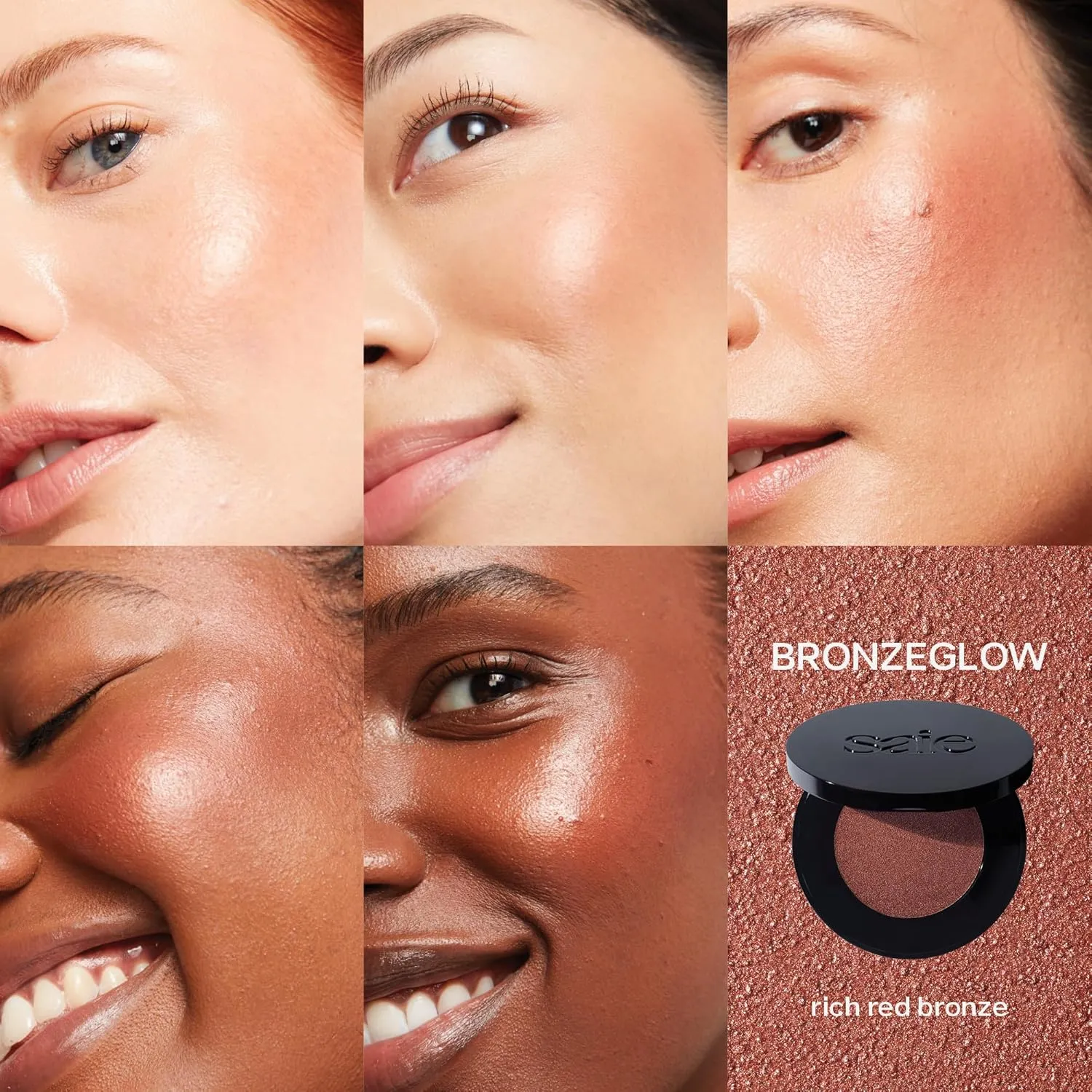 Saie Glow Sculpt Multi-Use Highlighter   Cream Blush - Lightweight with Hyaluronic Acid   Micropearl for Radiant, Glowing Skin - Bronzeglow (.02 oz)