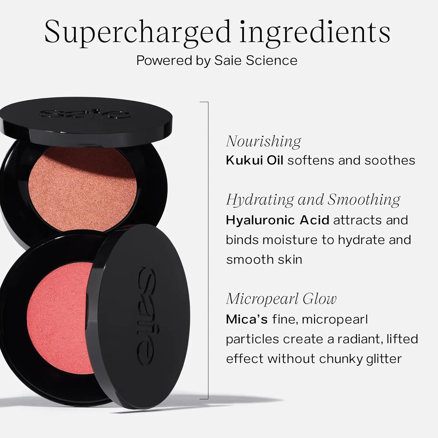 Saie Glow Sculpt Multi-Use Highlighter   Cream Blush - Lightweight with Hyaluronic Acid   Micropearl for Radiant, Glowing Skin - Bronzeglow (.02 oz)