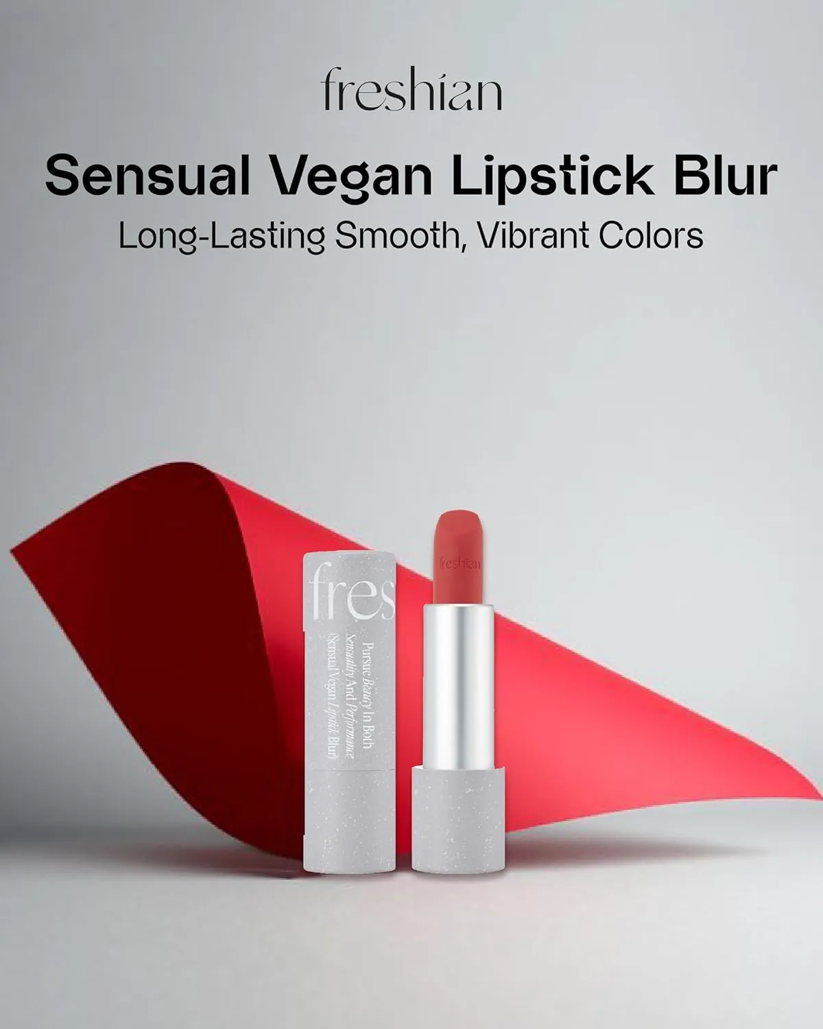 Sensual Vegan Lipstick Blur (07 Touch, 0.12oz) - Long-Lasting Formula, Lightweight Matte Lipstick, Korean Makeup. Shea Cocoa Butter, Vegan.