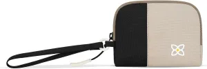 Sherpani Jolie, Lightweight Travel Pouch, Cosmetic Bag, Recycled Wristlet Bag, Toiletry Bag for Women (Con Leche, Small)