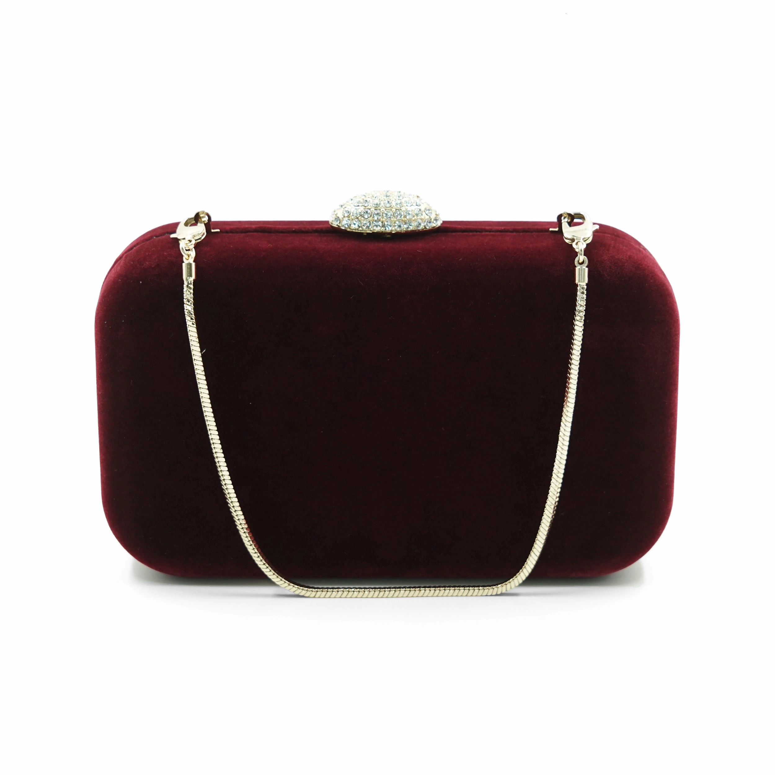 Sienna Velvet Clutch (Plum)
