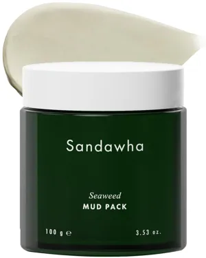 SKINCURE Vegan Seaweed Mud Mask with Kaolin & Bentonite - Pore Detoxifying & Cleansing Face Clay Mask, Soothes Sensitive Skin, Tightens Pores, Oil Control for Women and Men, 3.5oz.