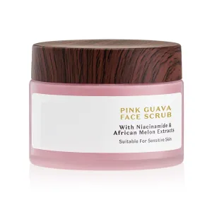 SM Pink Guava Face Scrub with Niacinamide & African Melon| Gentle Exfoliation for a Clear & Glowing Skin | Tan removal | Suitable for Dry Oily | Sensitive & Acne Prone Skin | 50g