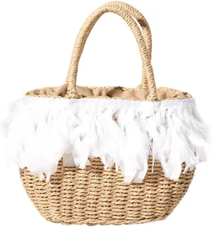Straw Tote Rattan Summer Purse Handbags Straw Bags for Summer Raffia Tote Beach Purse Shopping Vacation Holiday