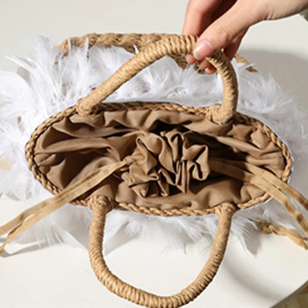 Straw Tote Rattan Summer Purse Handbags Straw Bags for Summer Raffia Tote Beach Purse Shopping Vacation Holiday