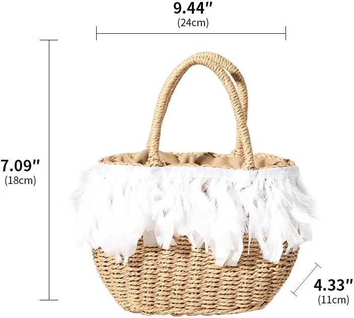 Straw Tote Rattan Summer Purse Handbags Straw Bags for Summer Raffia Tote Beach Purse Shopping Vacation Holiday